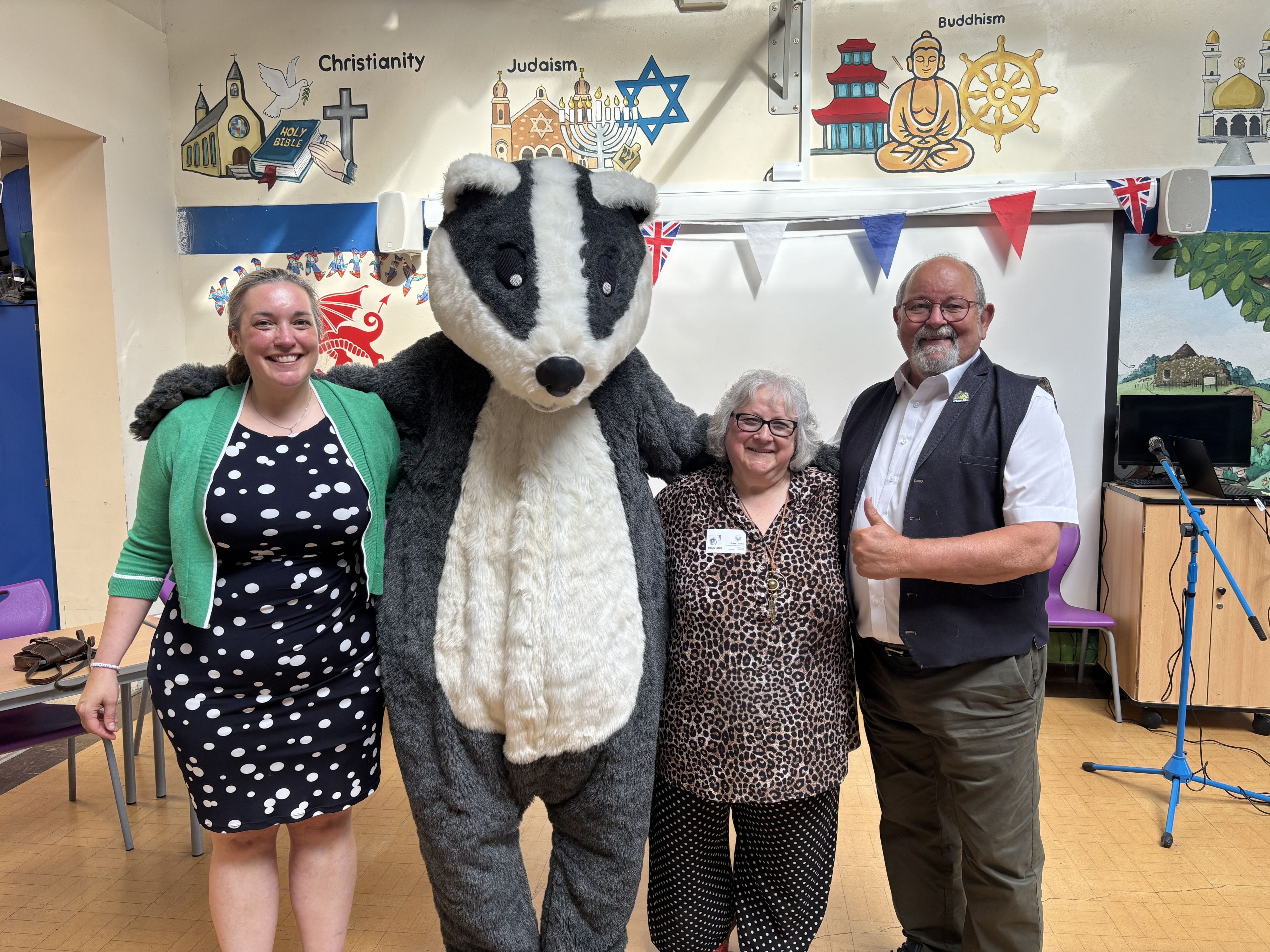 councillors with badger